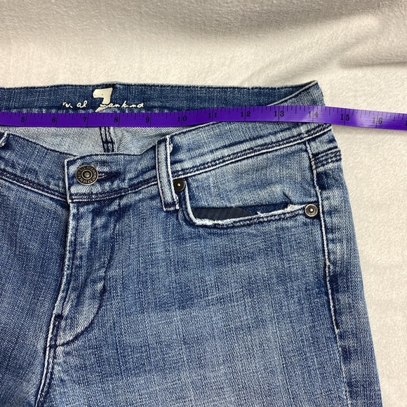 7 for all mankind cuffed capri blue Jeans size 28 - Picture 3 of 9